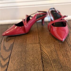 NWT Wild Fable Red Patent Pointed Slingback Heels 👠